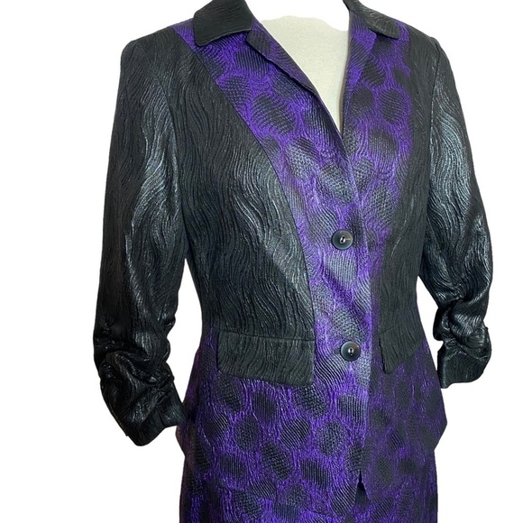 Doncaster Purple Black Skirt Suit - Picture 4 of 7